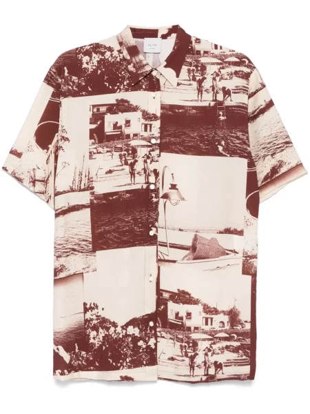 Cămașă Alysi cu imagine maro