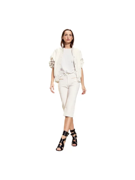 Kurtka skórzana Cynthia Rowley biała