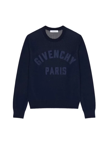 Dzianinowy sweter Givenchy niebieski