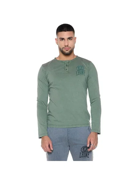 Lung tricou Leone 1947 cu mâneci lungi verde