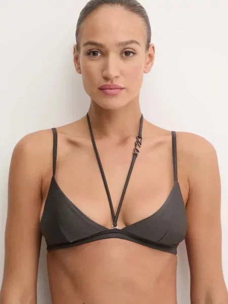Karl Lagerfeld Sutien de baie DNA Shine Halter gri