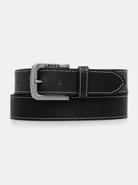 Levi's pasek skórzany czarny