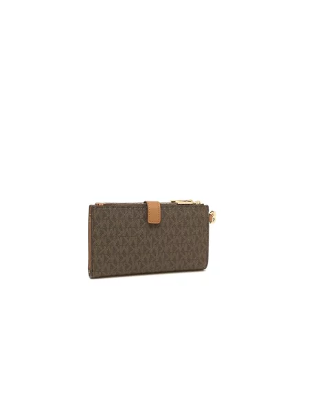 Portfel Michael Michael Kors biznesowy z logo brązowy