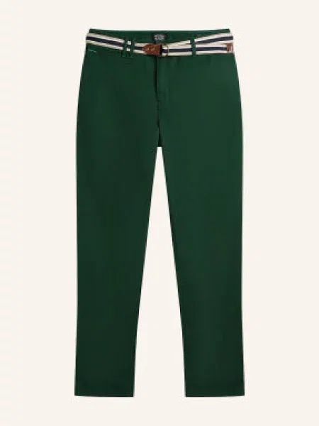 Scotch & Soda Chino Kalhoty Regular Fit tmavě zelená