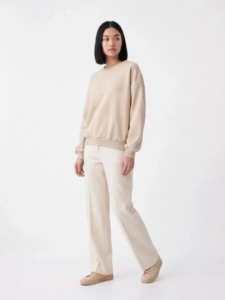 Bluza CREWNECK oversize UNLEASH WINGS BEIGE beżowa