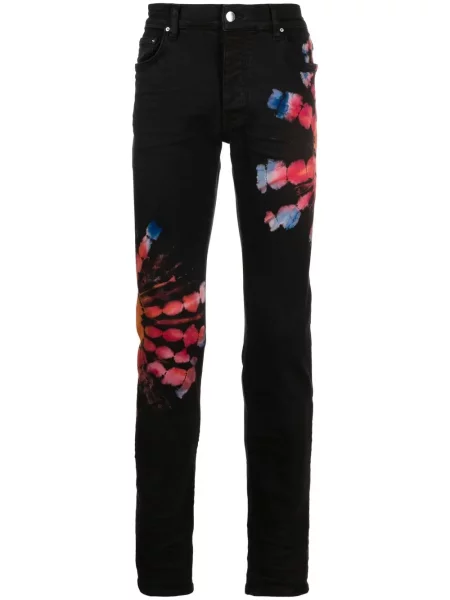 Cravată Amiri cu imagine cu legături skinny fit negru