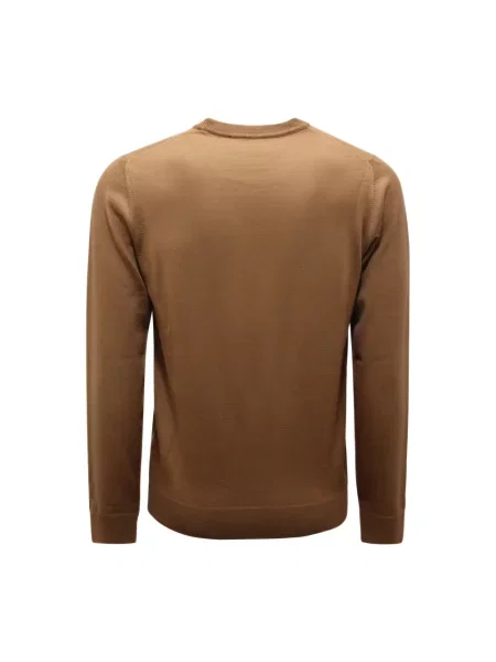 Sweter Alpha Studio z wełny merino brązowy