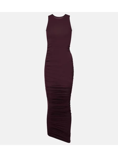 Rochie midi Wolford transparente până la genunchi de costum violet