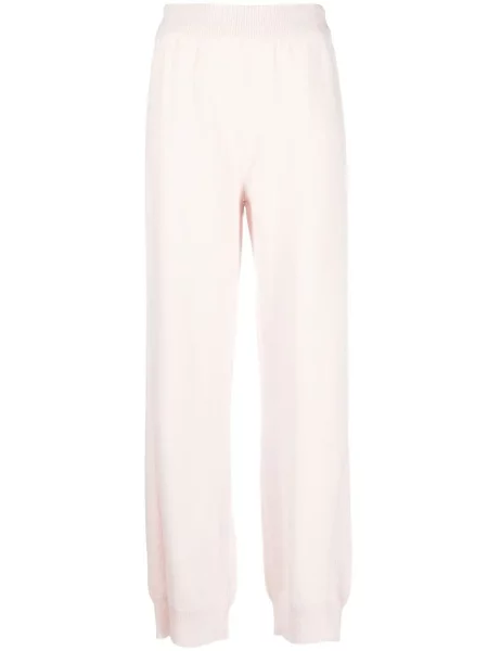 Pantaloni Barrie tricotate roz