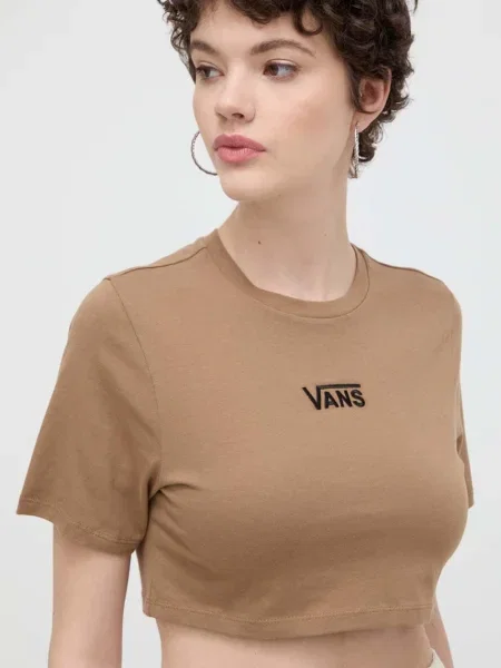 Olcsóbban. Női Vans Flying V Crew Crop Ii otter póló. Méret: M barna