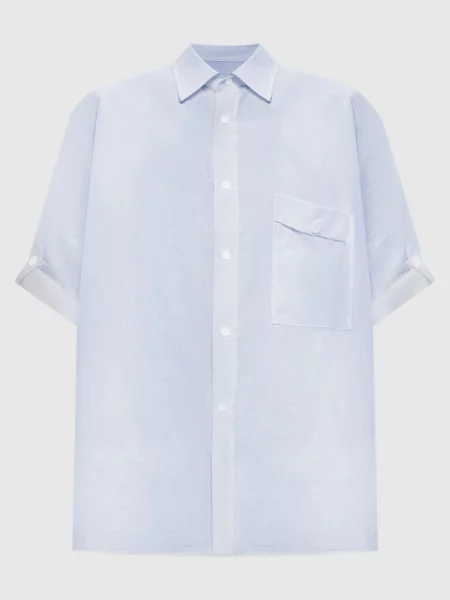 Сорочка з льону Y`s Yamamoto блакитна