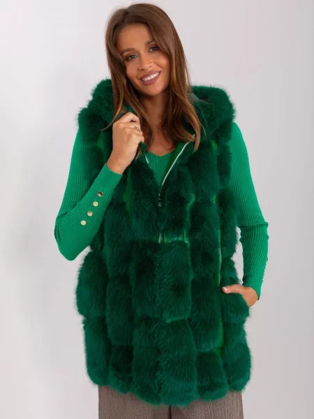 Vestă Fashionhunters verde