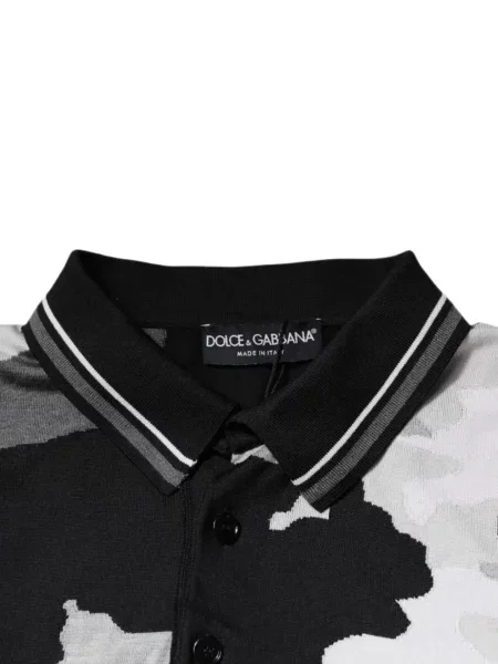 Polo Dolce & Gabbana με σχέδιο παραλλαγής μαύρο