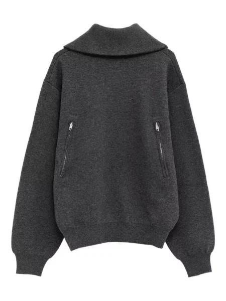 Gulerat hanorac cu fermoar Balenciaga gri