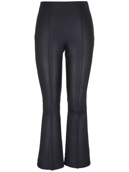 Cropp pantaloni Vince din piele negru