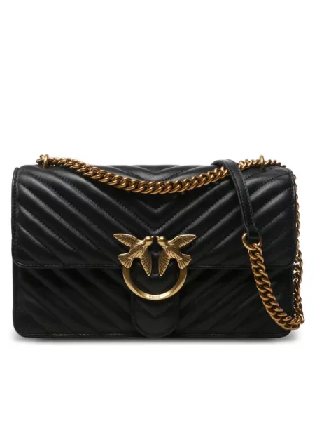 PINKO Torba za čez ramo LOVE ONE CLASSIC' črna