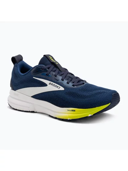 Мъжки обувки за бягане Brooks Trace 4 navy/peacoat/acid lime синьо