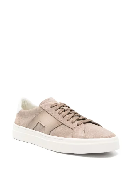 Sneakerși Santoni cu cataramă maro