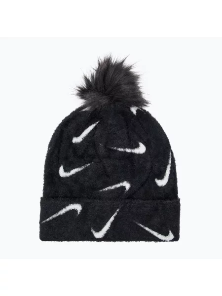 Czapka zimowa dziecięca Nike Peak black/photon dust czarna