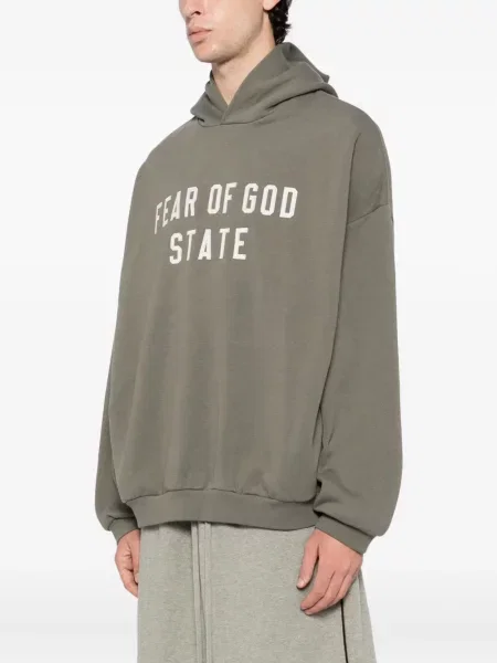 Hanorac cu glugă Fear Of God Essentials gri