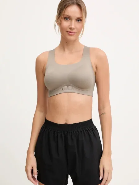 Спортен сутиен Calvin Klein Performance с изчистен дизайн бежово