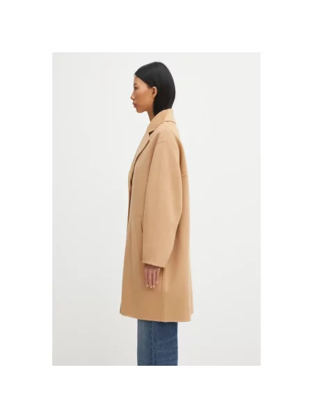 Płaszcz Maison Kitsune brązowy