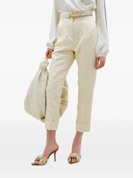 Decupat pantaloni Silvia Tcherassi alb