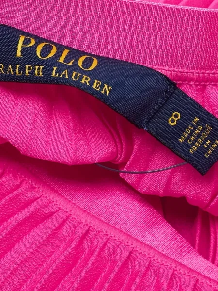 Tricou polo Polo Ralph Lauren din piele de căprioară cu broderie cu dungi alb