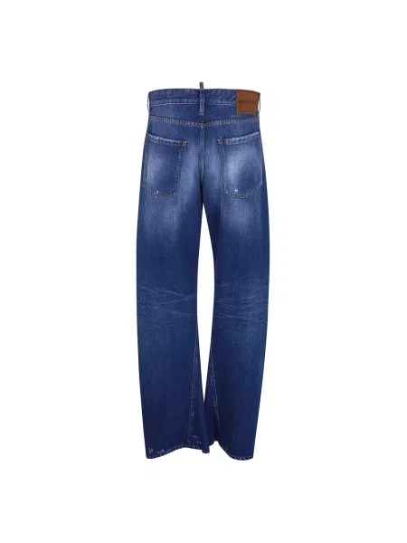 Szerokie jeansy Dsquared2 niebieskie