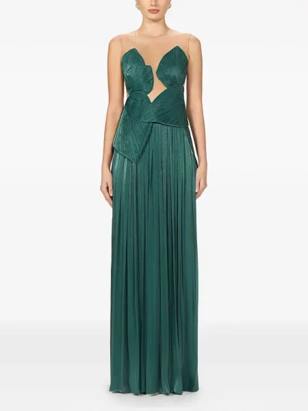 Rochie Costarellos plisată verde