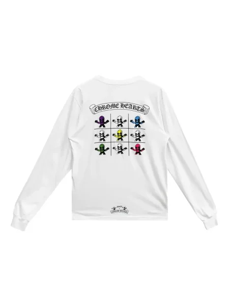 Szív mintás hosszú póló Chrome Hearts fehér