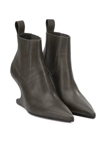 Cizme scurte Rick Owens cu pană gri