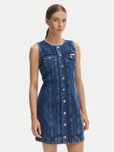 Calvin Klein Jeans Jeans obleka Mornarsko modra