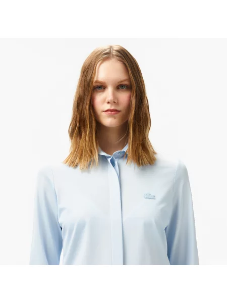Lacoste Koszula Slim Fit Jasnoniebieska niebieski