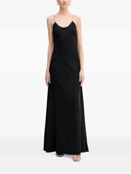 Rochie maxi Silvian Heach cu bretele negru