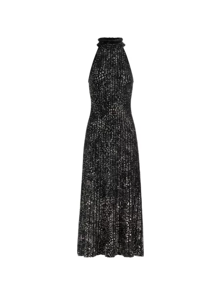 Rochie midi Elie Saab cu buline negru
