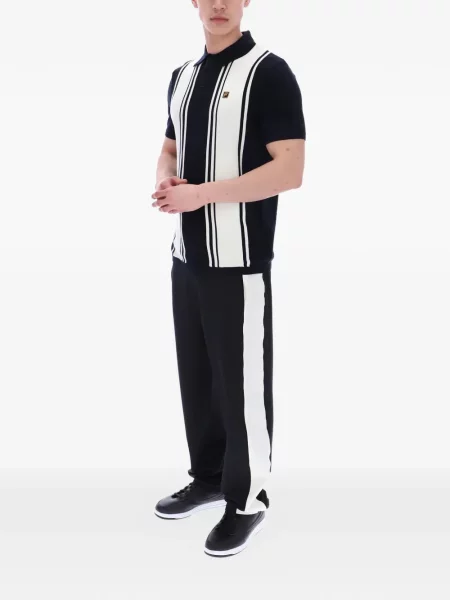 Ριγέ polo Fila μαύρο