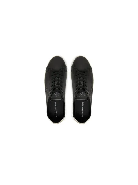 Calvin Klein Jeans bőr sportcipő LOW PROFILE CUPSOLE TMB LTH fekete