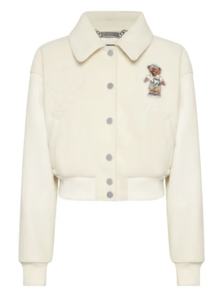 Kurtka skórzana Philipp Plein teddy