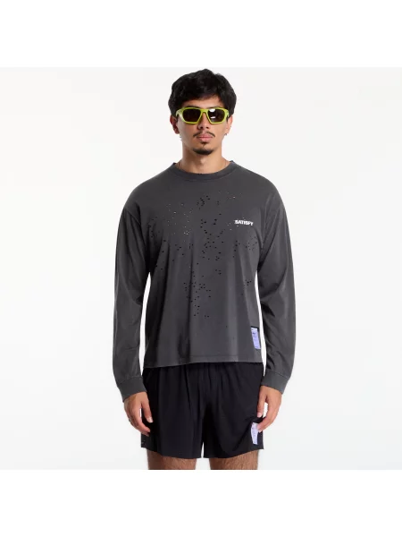 T-shirt Satisfy MothTech Long Tee Aged Black M szara