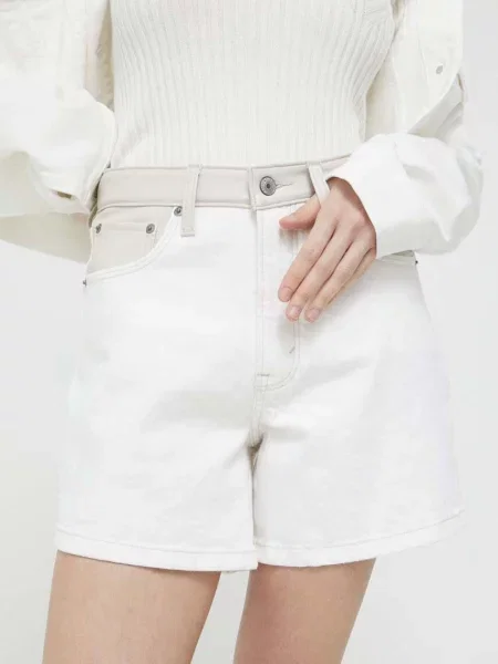 Jeans kratke hlače Abercrombie & Fitch bež