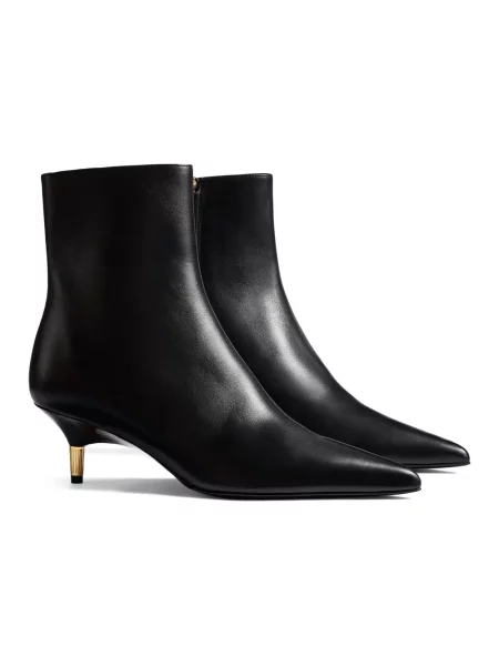 Buty do kostki Khaite skórzane czarne