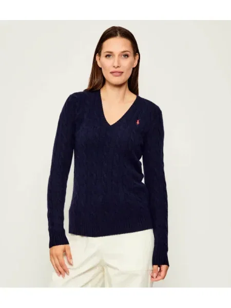 Gyapjú szvetter Polo Ralph Lauren kék