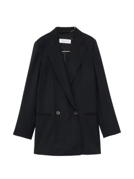 Sacou Max Mara de lână cu două rânduri de nasturi albastru