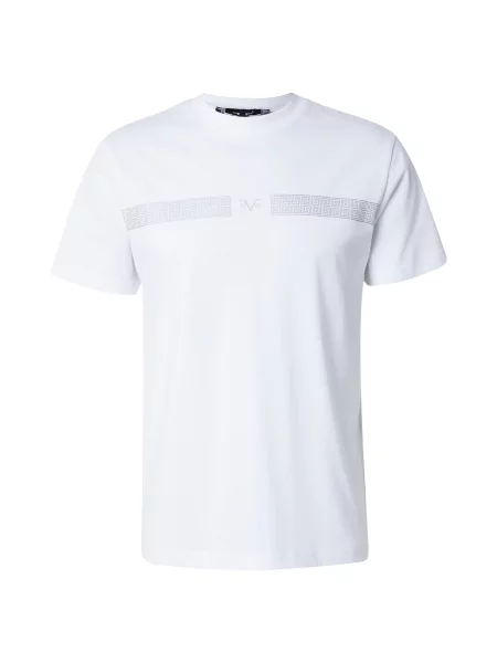 ITALIA Tricou Rafael New Banderole gri deschis alb