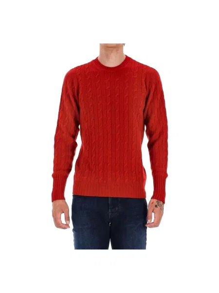 Sweter Drumohr z nadrukiem czerwony