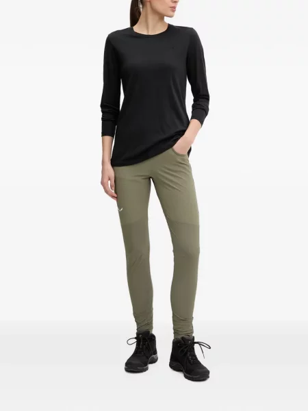 Lung tricou Fjallraven cu broderie negru