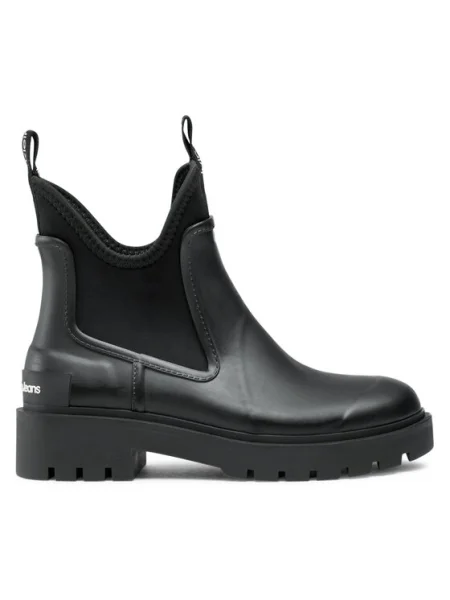 Calvin Klein Jeans Гумени ботуши Mid Rainboot Chelsea черен