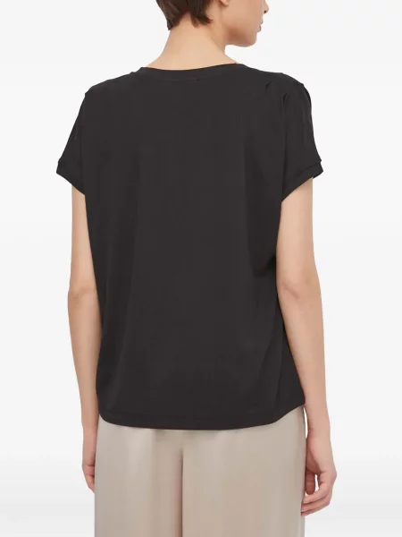 Tricou Mos Mosh cu decolteu în V negru