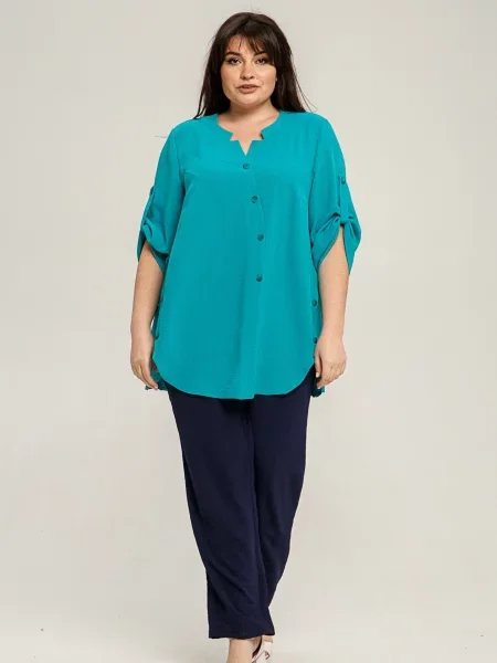Туніка All Posa креп бірюзовий